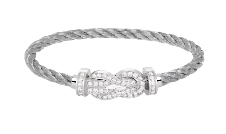 NO:633517,Solid color 8-figure buckle in silver with moissanite rope and steel rope in various colors, Cartier high-end jewelry19860909纯色8字扣 银 搭配莫桑钻 绳子 钢绳多种配色,,卡迪亚高端饰品,Jewelry