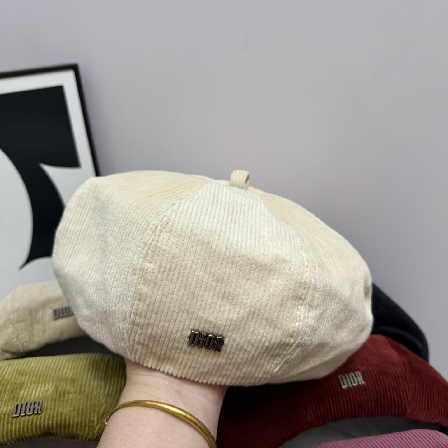 🎀Dior迪奥贝雷帽👏灯芯绒贝雷帽❤️