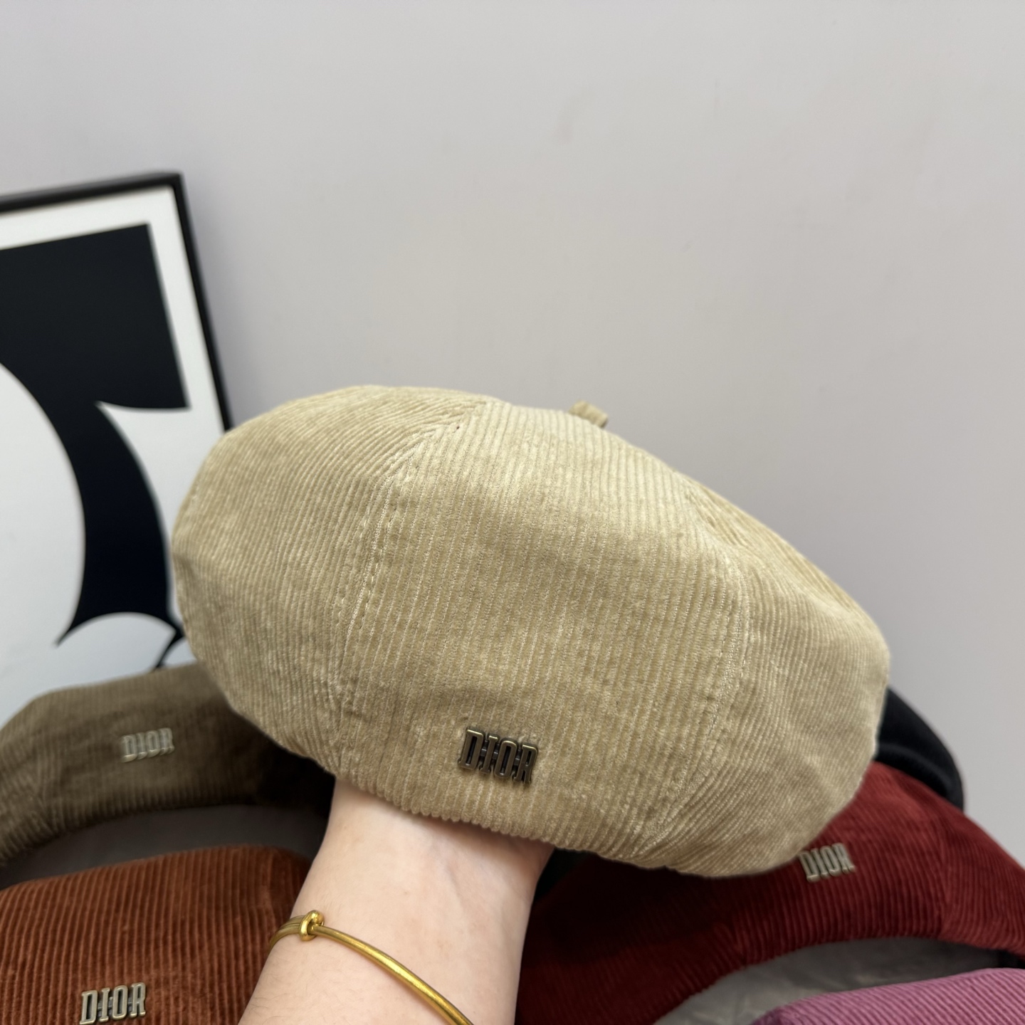 🎀Dior迪奥贝雷帽👏灯芯绒贝雷帽❤️