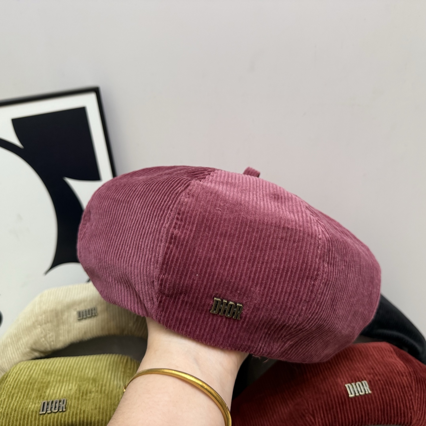 🎀Dior迪奥贝雷帽👏灯芯绒贝雷帽❤️