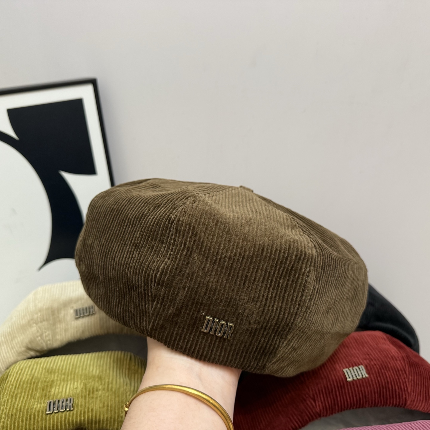 🎀Dior迪奥贝雷帽👏灯芯绒贝雷帽❤️