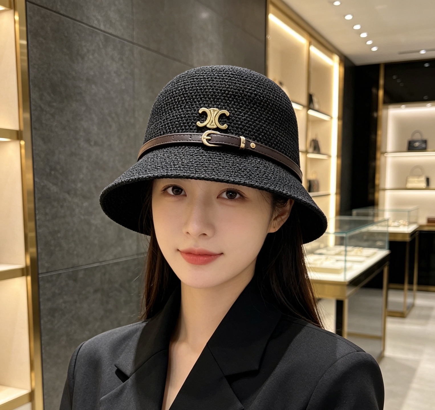 💛配防尘袋【CELINE赛琳】2026秋冬新款皮带款渔夫帽，🔆百搭日常款～休闲出街#