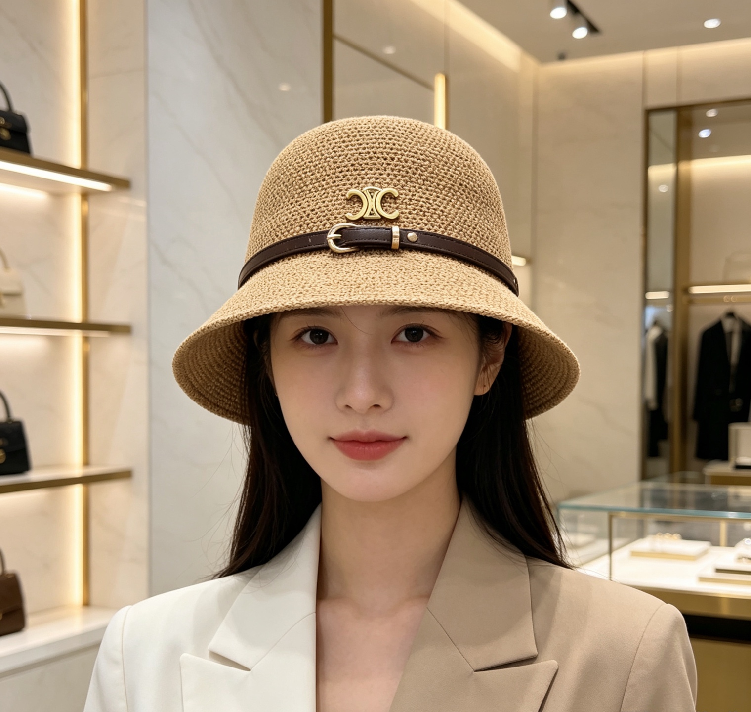 💛配防尘袋【CELINE赛琳】2026秋冬新款皮带款渔夫帽，🔆百搭日常款～休闲出街#
