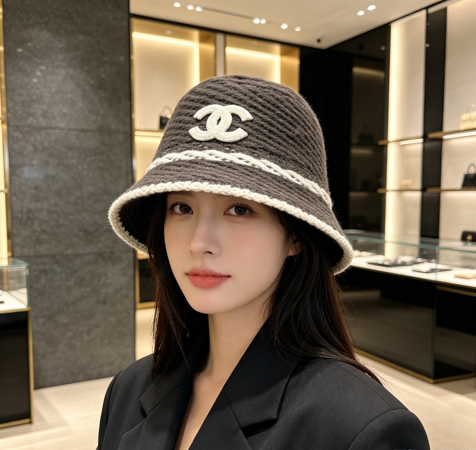 💛配防尘袋【CHANEL香奈儿】2026秋冬新款小香风渔夫帽，🔆百搭日常款～休闲出街#