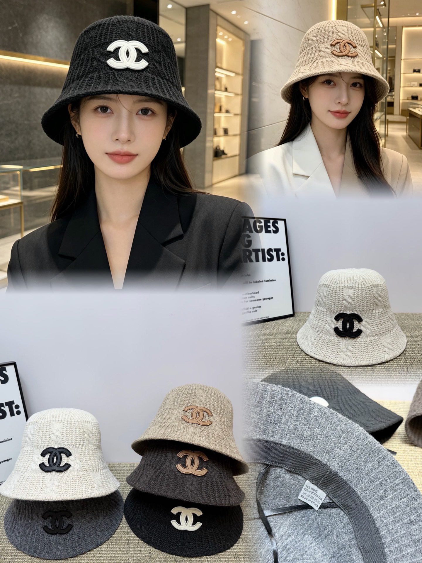 💛配防尘袋【CHANEL香奈儿】2026秋冬新款小香风渔夫帽，🔆百搭日常款～休闲出街#