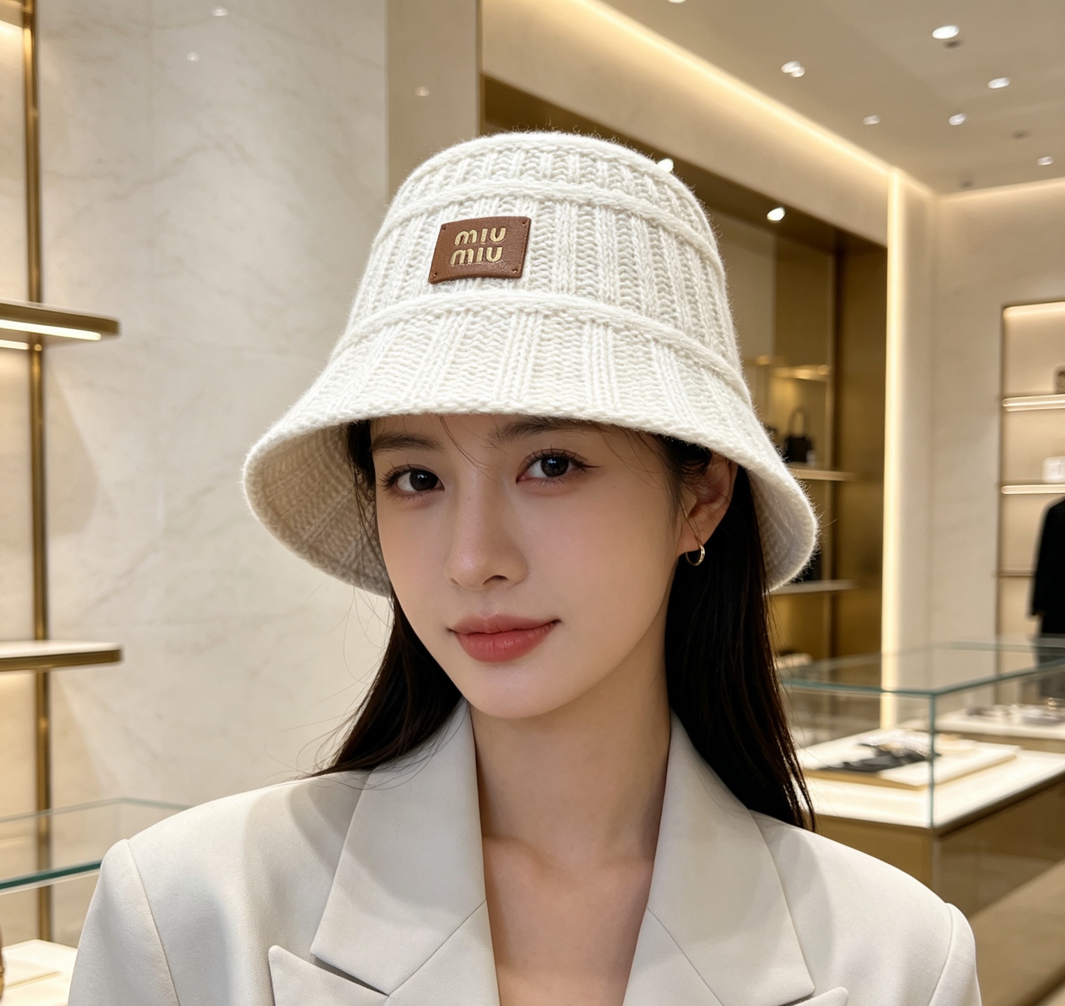 💛配防尘袋【MIUMIU缪缪】2026秋冬新款针织渔夫帽，🔆百搭日常款～休闲出街#