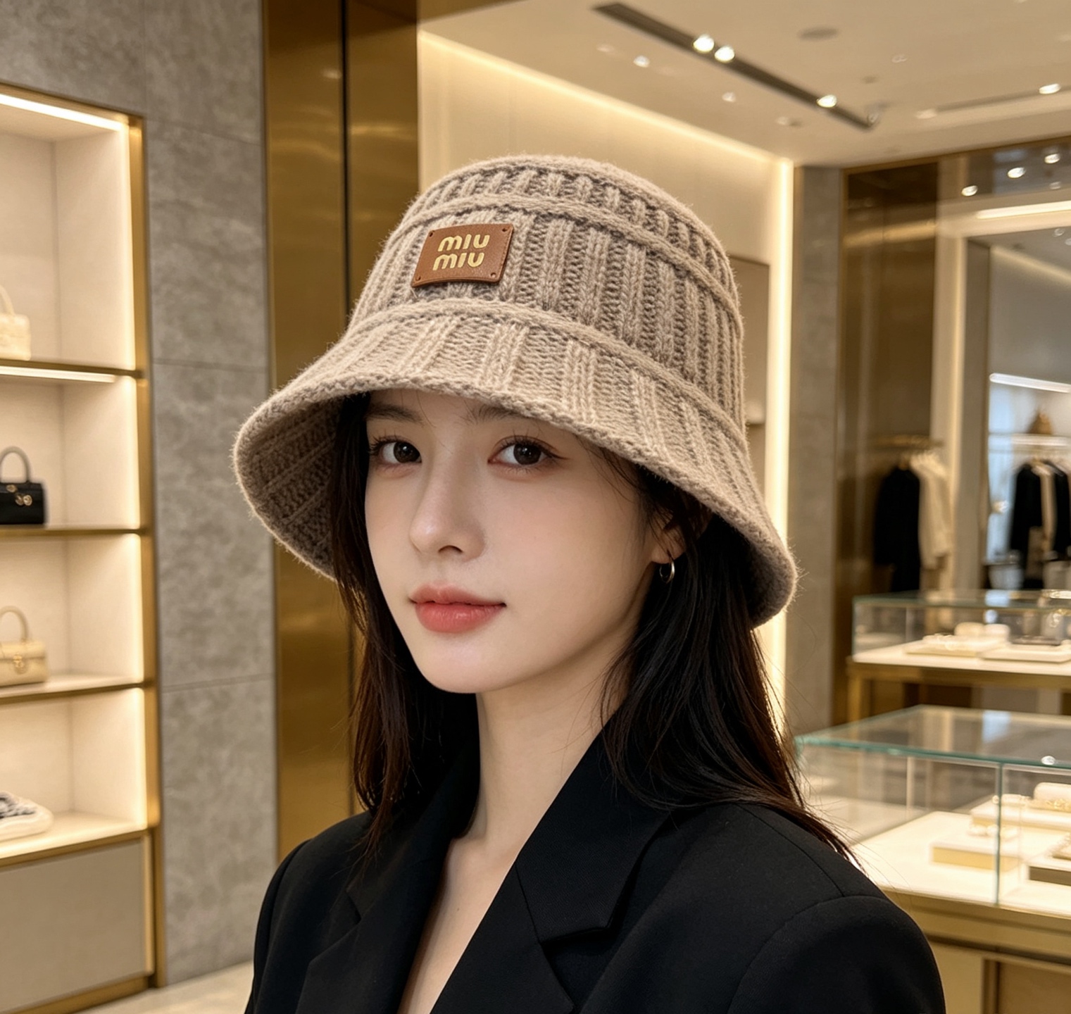 💛配防尘袋【MIUMIU缪缪】2026秋冬新款针织渔夫帽，🔆百搭日常款～休闲出街#