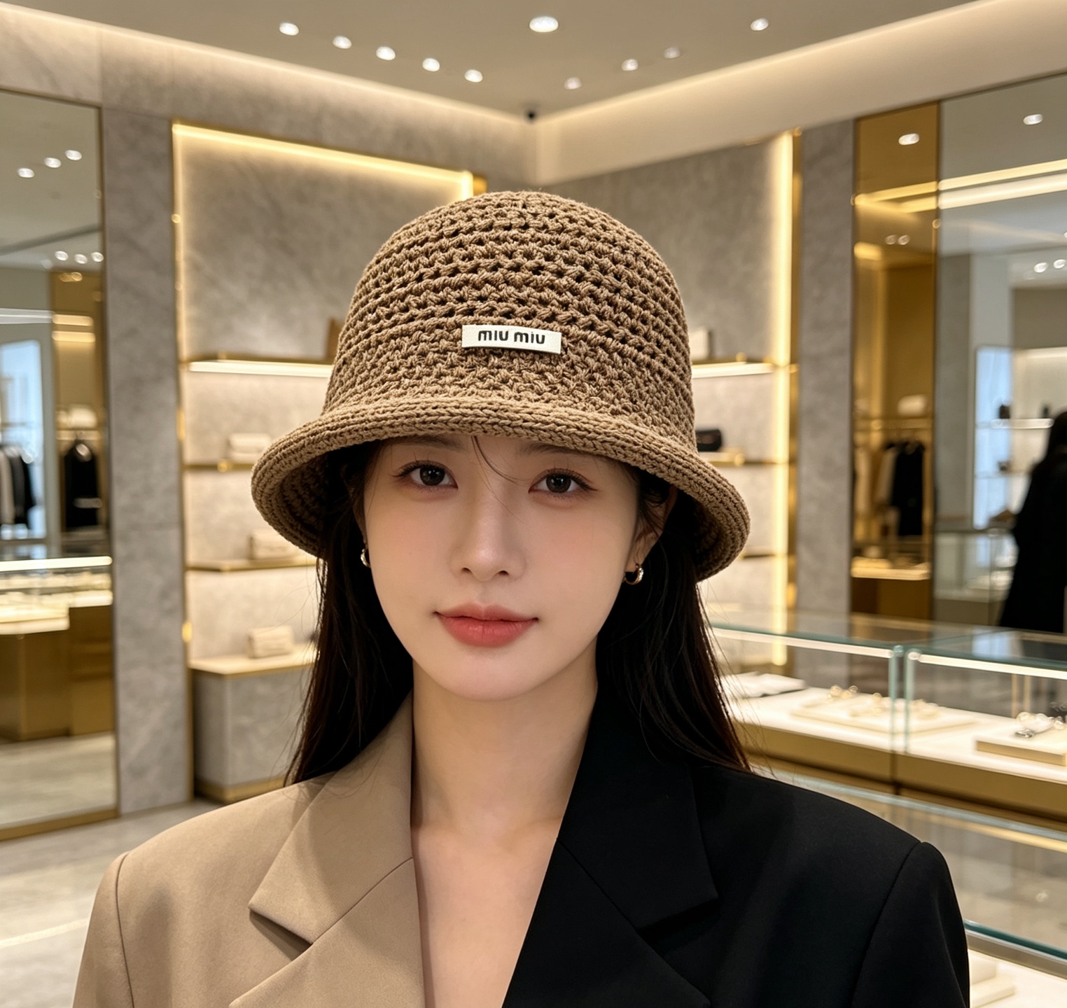 💛配防尘袋【MIUMIU缪缪】2026秋冬新款针织渔夫帽，🔆百搭日常款～休闲出街#