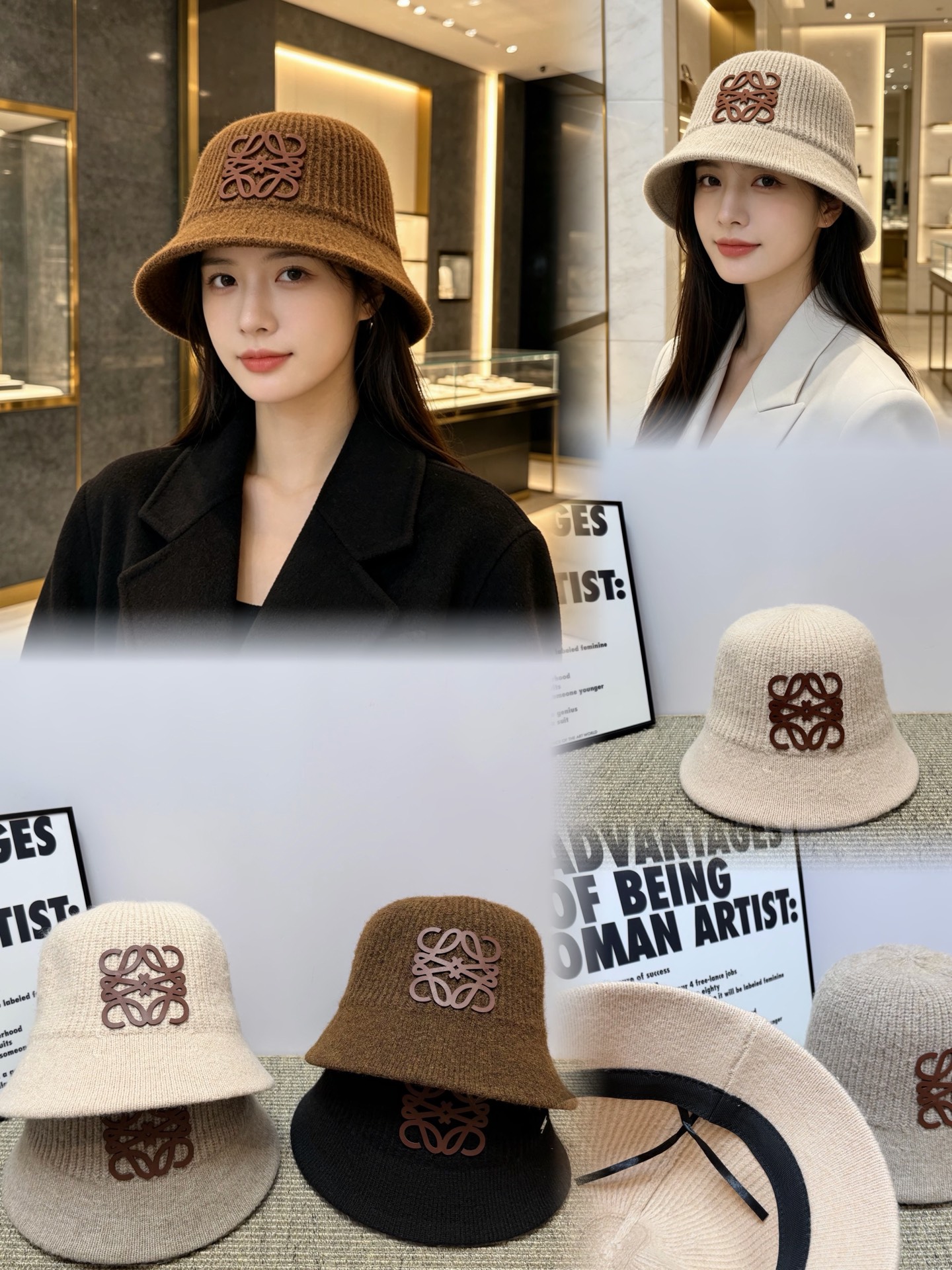 💛配防尘袋【LOEWE罗意威】2026秋冬新款针织渔夫帽，🔆百搭日常款～休闲出街#