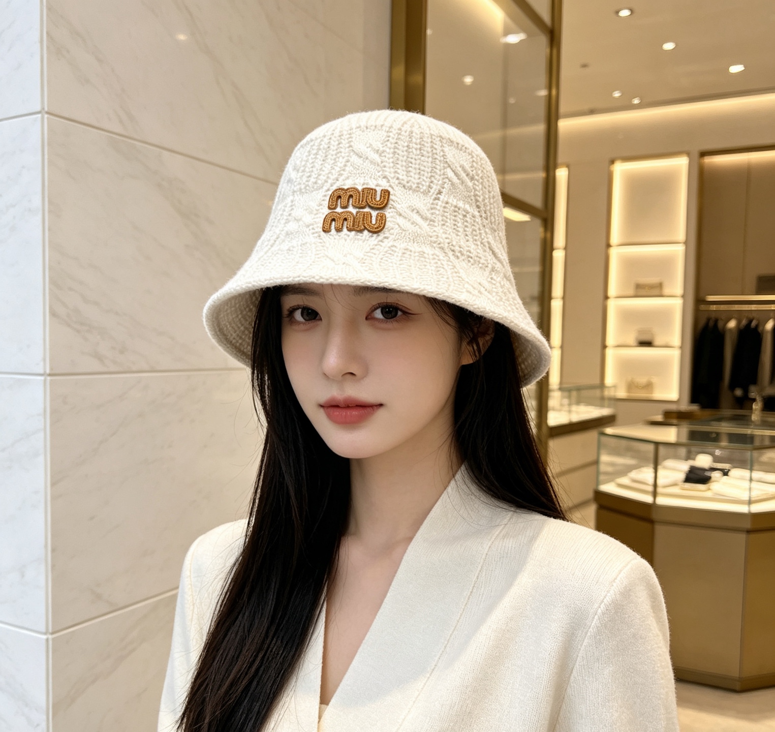 💛配防尘袋【MIUMIU缪缪】2026秋冬新款针织渔夫帽，🔆百搭日常款～休闲出街#
