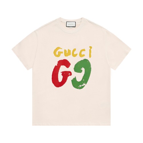Gucci Logo Print Cotton Jersey T-Shirt - Casual Short Sleeve Top 1 Gucci Logo Print Cotton Jersey T-Shirt - Casual Short Sleeve Top
