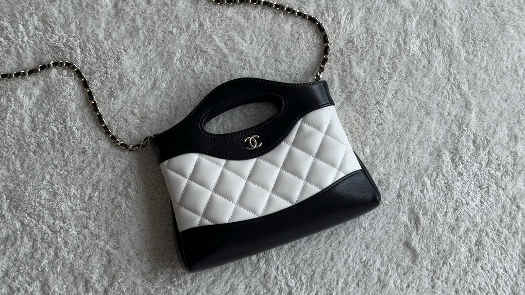 ✨ 𝟮𝟰𝗦 𝟯𝟭𝗯𝗮𝗴 𝗻𝗮𝗻𝗼 negro con blanco
