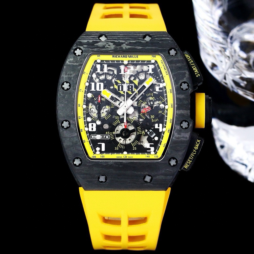 Richard Mille Zegarek Czarny Róża Różowe złoto Biały Polerowanie Spodnie dresowe Mechanical Movement