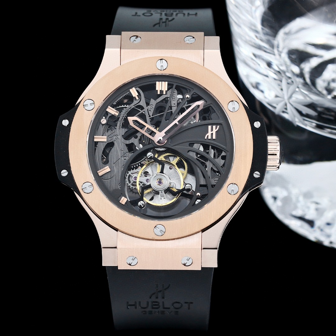 NO:156873,Hublot [Hublot] Hengbao Ultimate upgraded version (upgrade as follows: the original shell cover is used to mold the shell body, matched with the upgraded version of the real tourbillon heart, strengthen shock resistance, and solve the problem of 