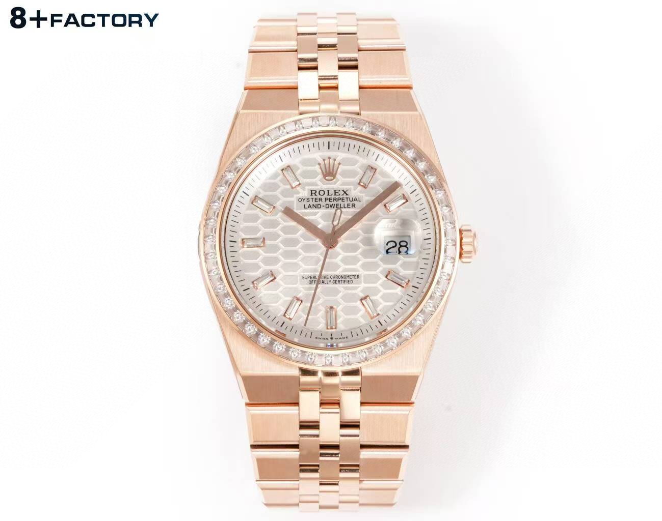 NO:586028,8Factory Land Weighted Version Weight: 164g Dimensions: 40mm9.7mm Case: 9.4mm lug spacing and triangular grooved bezel Integrated case Bracelet: 25mm17mm CNC chamfering and satin brushing Flat Jubilee slim commemorative bracelet Dial honeycomb pattern with femtosecond laser engraving and decorated with 8 Swiss ultra-long luminous nails  Customized version of the movement Cal. Self-winding movement Dynapulse escapement blue Syloxi balance spring Bottom cover Each bottom cover is equipped with an independent code, one watch, one code. 8 is committed to creating the highest version of the land model in the market, striving for perfection, you deserve it!  ,198609098Factory 陆使型配重版 重量对版重量164克 尺寸40mm9.7mm 表壳对版9.4mm表耳间距及三角坑纹表圈一体式表壳 表链对版25mm17mm 经CNC倒角抛光及缎面拉丝工艺Flat Jubilee纤薄纪念型表链 表盘蜂巢图案配合飞秒激光雕刻并饰以8颗瑞士超长夜光钉 机芯定制版Cal.自动上链机芯Dynapulse擒纵系统蓝色Syloxi摆轮游丝 底盖每款底盖配备独立编码,一表一码 8致力打造市场最高版本陆使型,力求完美,您值得拥有！,,Watch