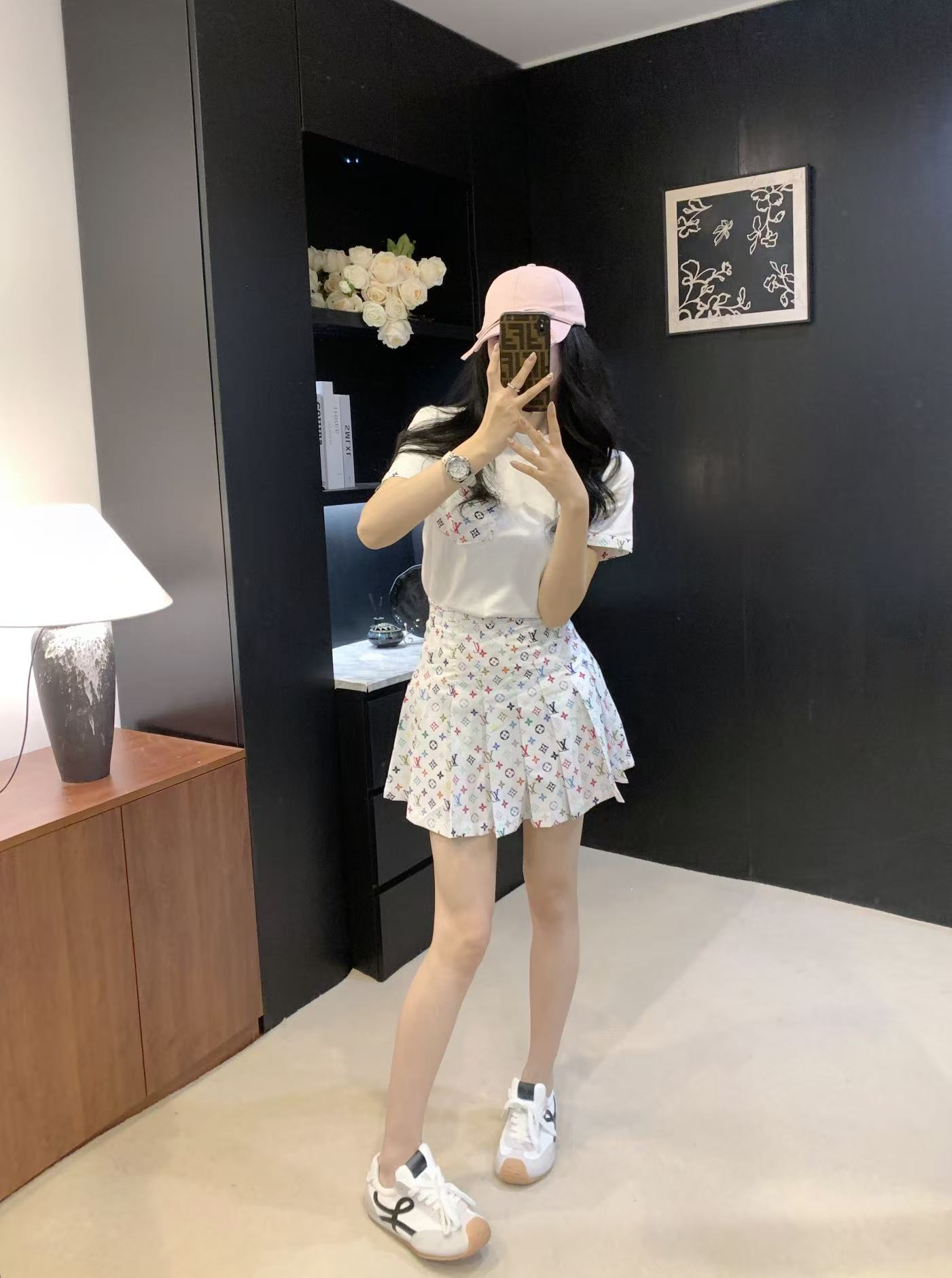 Louis Vuitton Inspired Women's Multicolor Monogram Print Two-Piece Outfit 1 i1746874573220 5122 0 0
