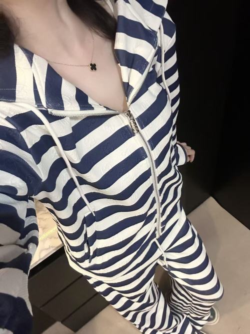 Striped Embossed Logo Tracksuit - High Quality, Fashionable, and Comfortable 1 Striped Embossed Logo Tracksuit - High Quality, Fashionable, and Comfortable