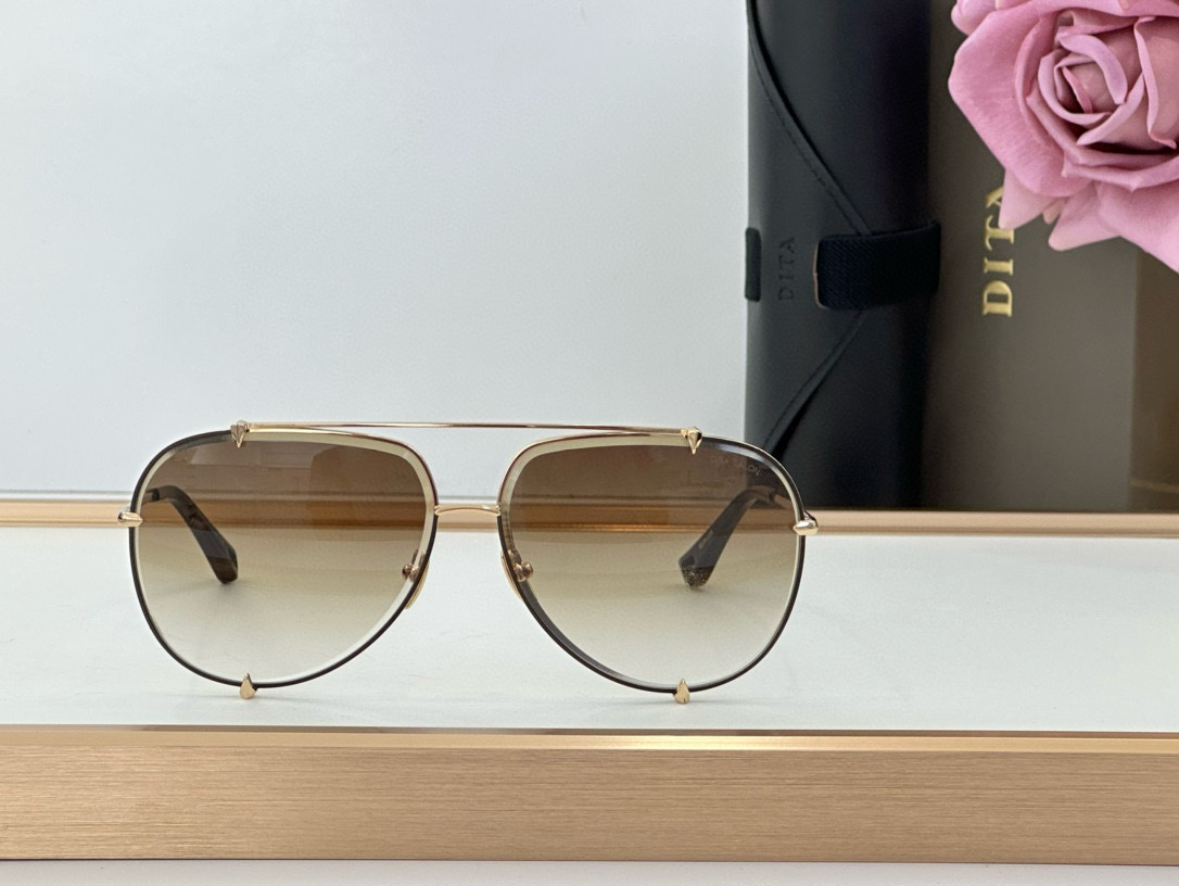 Dita DT 23007 Aviator Sunglasses - Gold/Black Frame, Brown Gradient Lenses 5 i1751089376997 2557 0 3