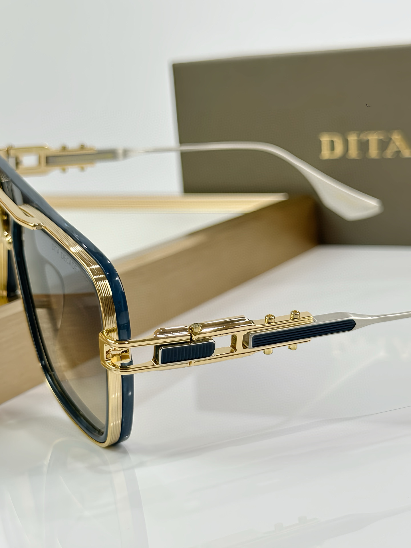 Dita Decade Three DTS461 Black-Gold Aviator Sunglasses, 56mm Lens 5 i1751094712637 6476 0 4