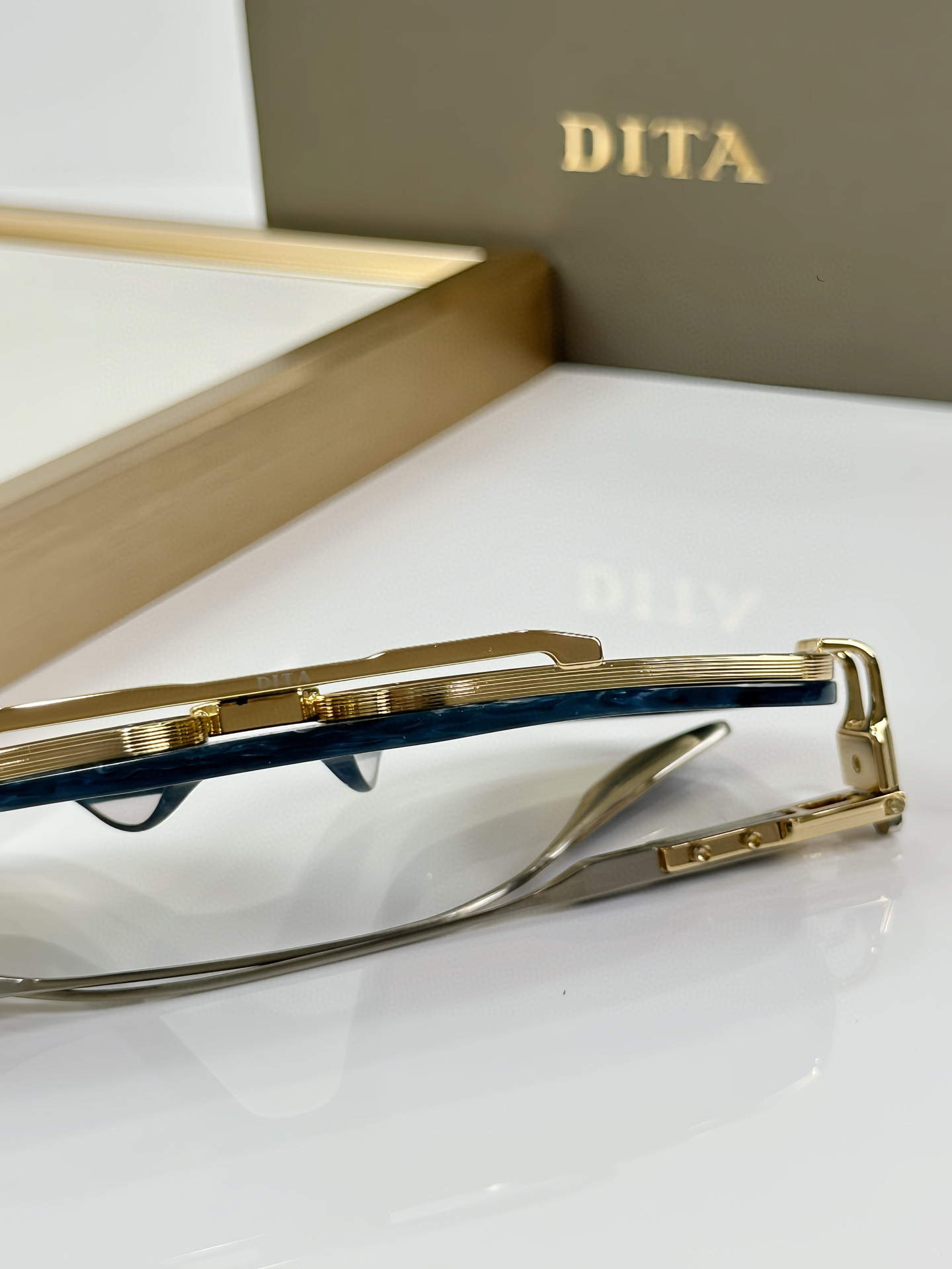 Dita Decade Three DTS461 Black-Gold Aviator Sunglasses, 56mm Lens 6 i1751094712637 801 0 5