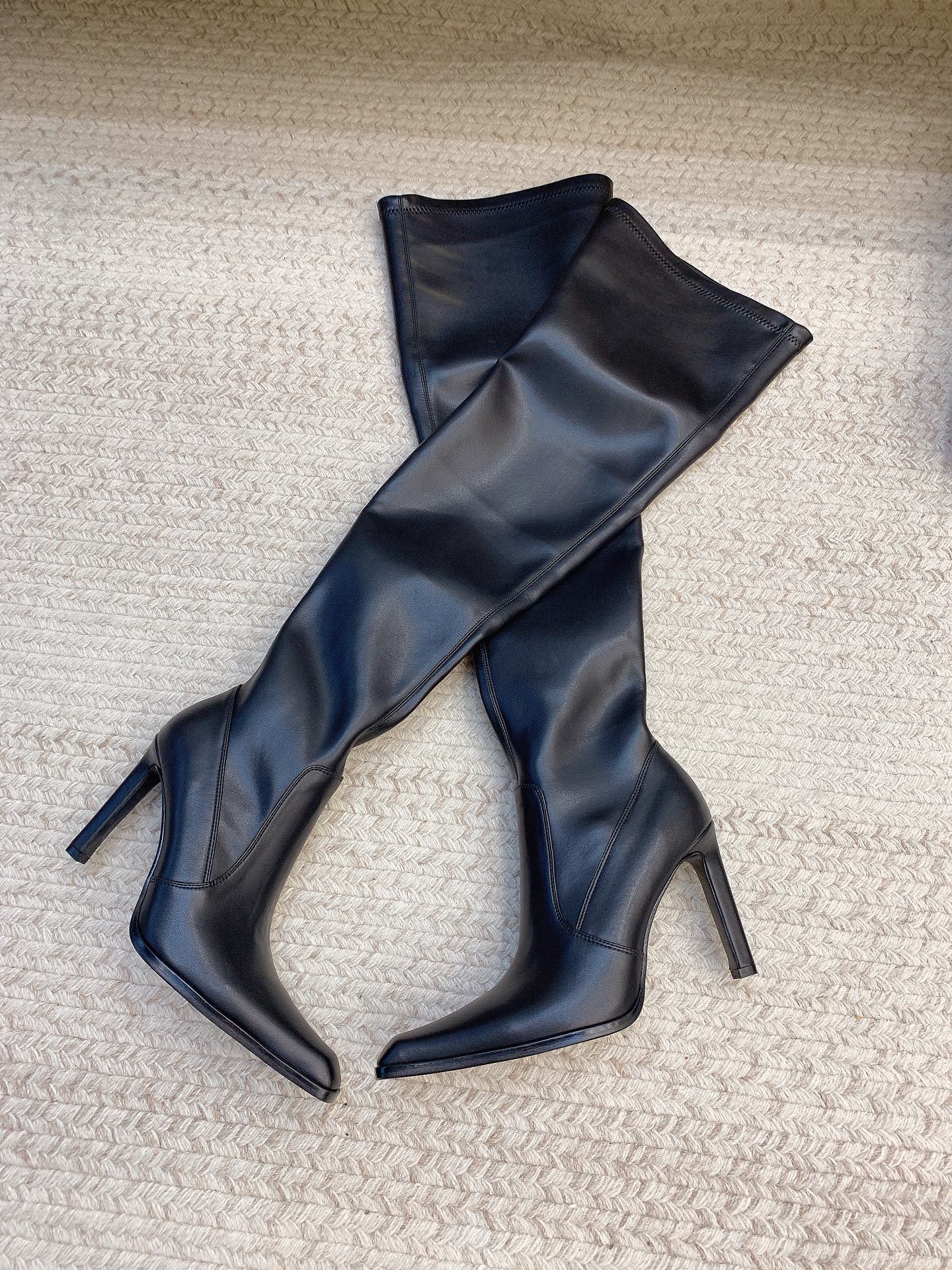 Yves Saint Laurent Botas largas Piel de oveja