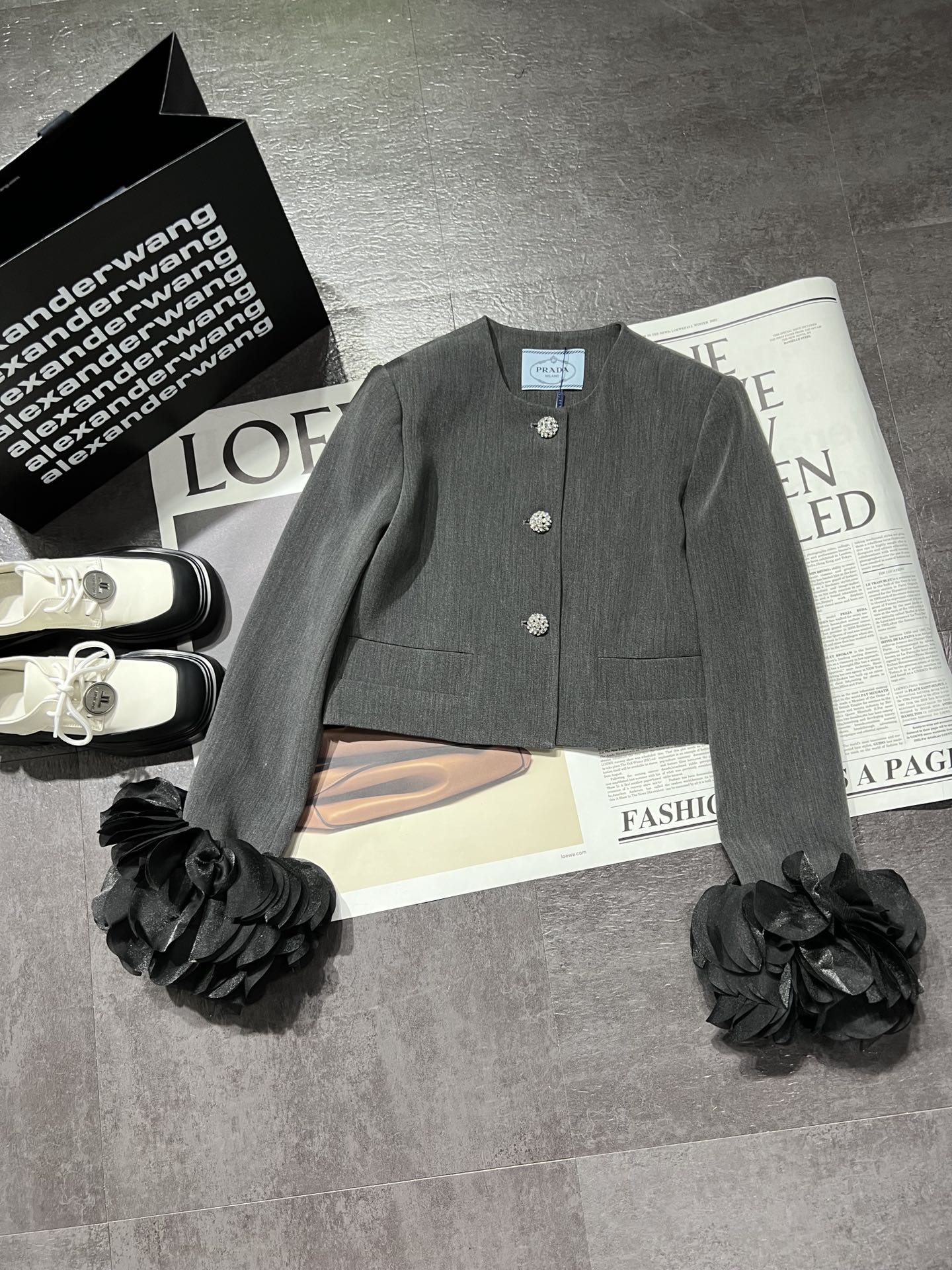 The Online Shopping
 Prada Clothing Coats & Jackets Grey Wool Vintage