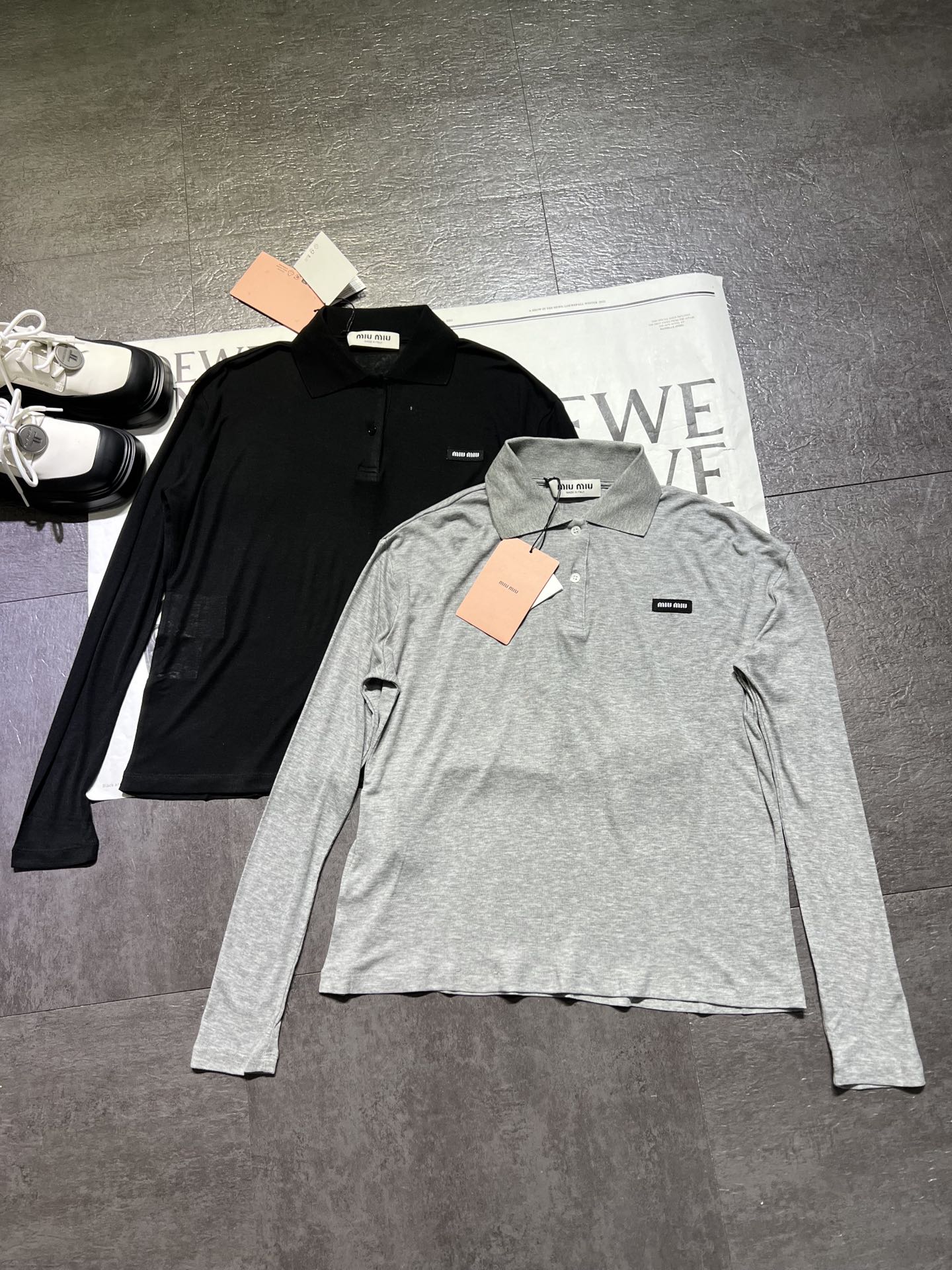 High-Quality Women’s Suit with New MiuMi Polo Shirts in Silk Wool Fabric - 图片 4