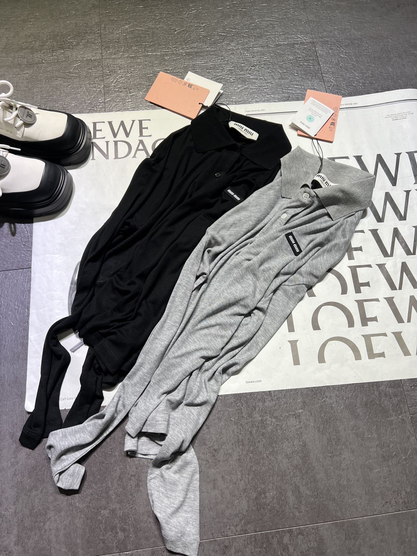 High-Quality Women’s Suit with New MiuMi Polo Shirts in Silk Wool Fabric - 图片 7