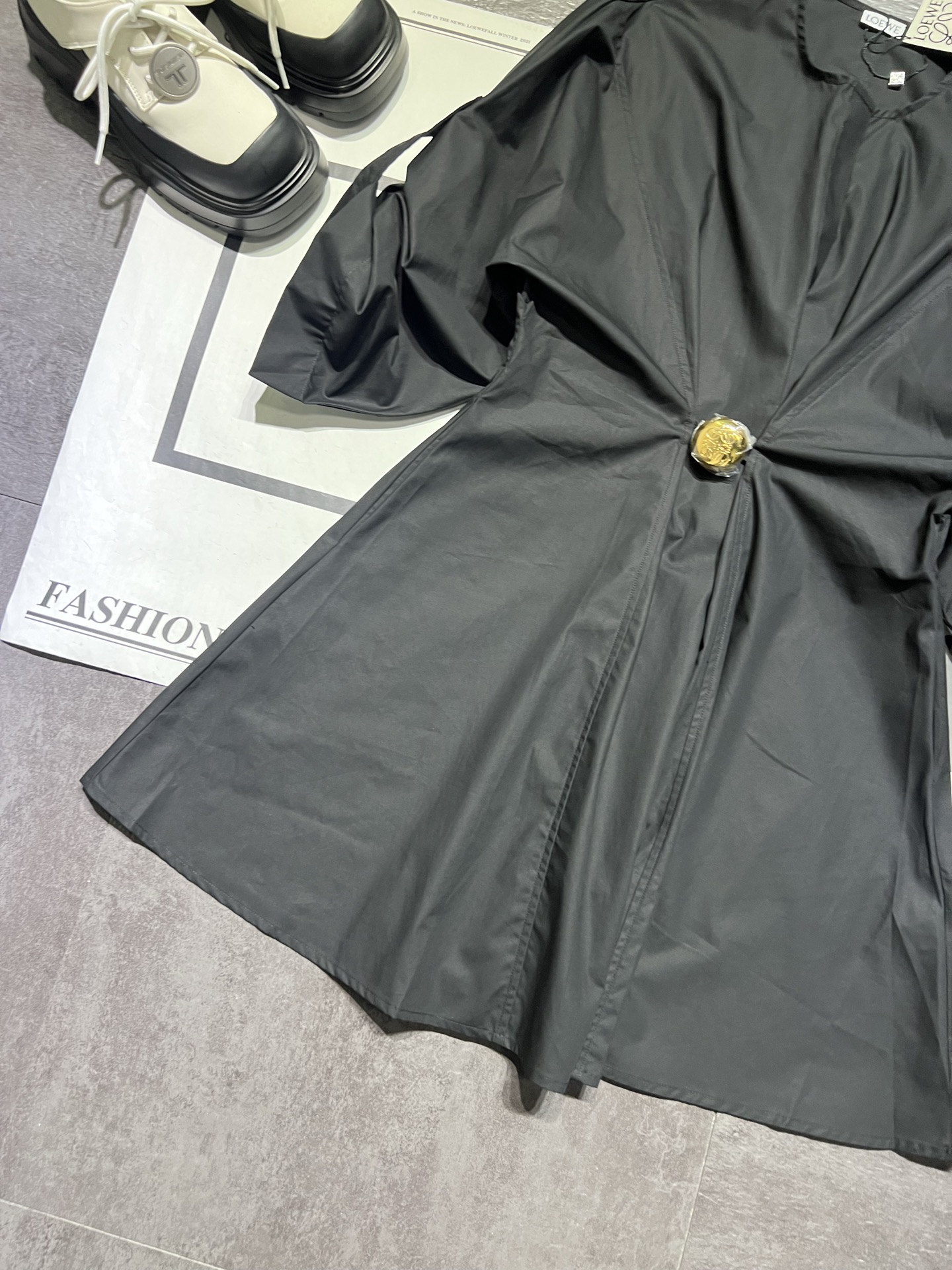 Loewe Black Button Women's Dress Premium Quality Fashionable and Slim Fit 4 i1743925492051 9152 0 2