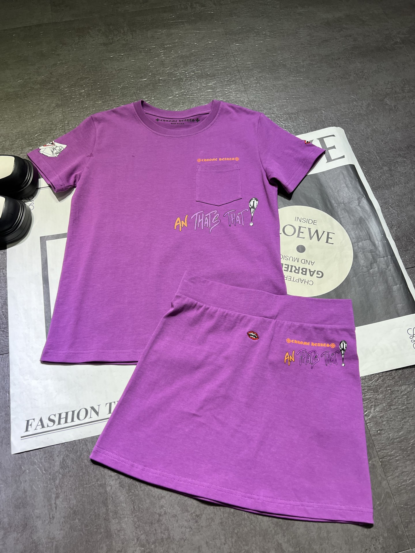 High-Quality Women’s Dress Collaboration with CH️kro Mattyboy for Pure Twilight-Colored Skirt