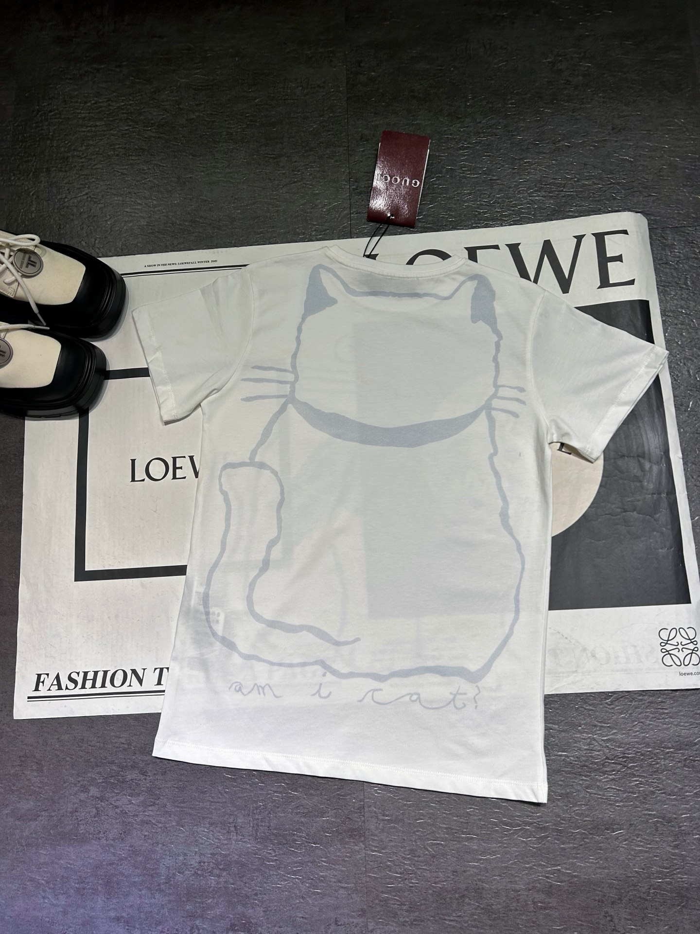 P380 HIGH-QUALITY WOMEN’S CLOTHING WITH A GUCC* GUCCI-PRINTED COTTON T-SHIRT - 图片 4
