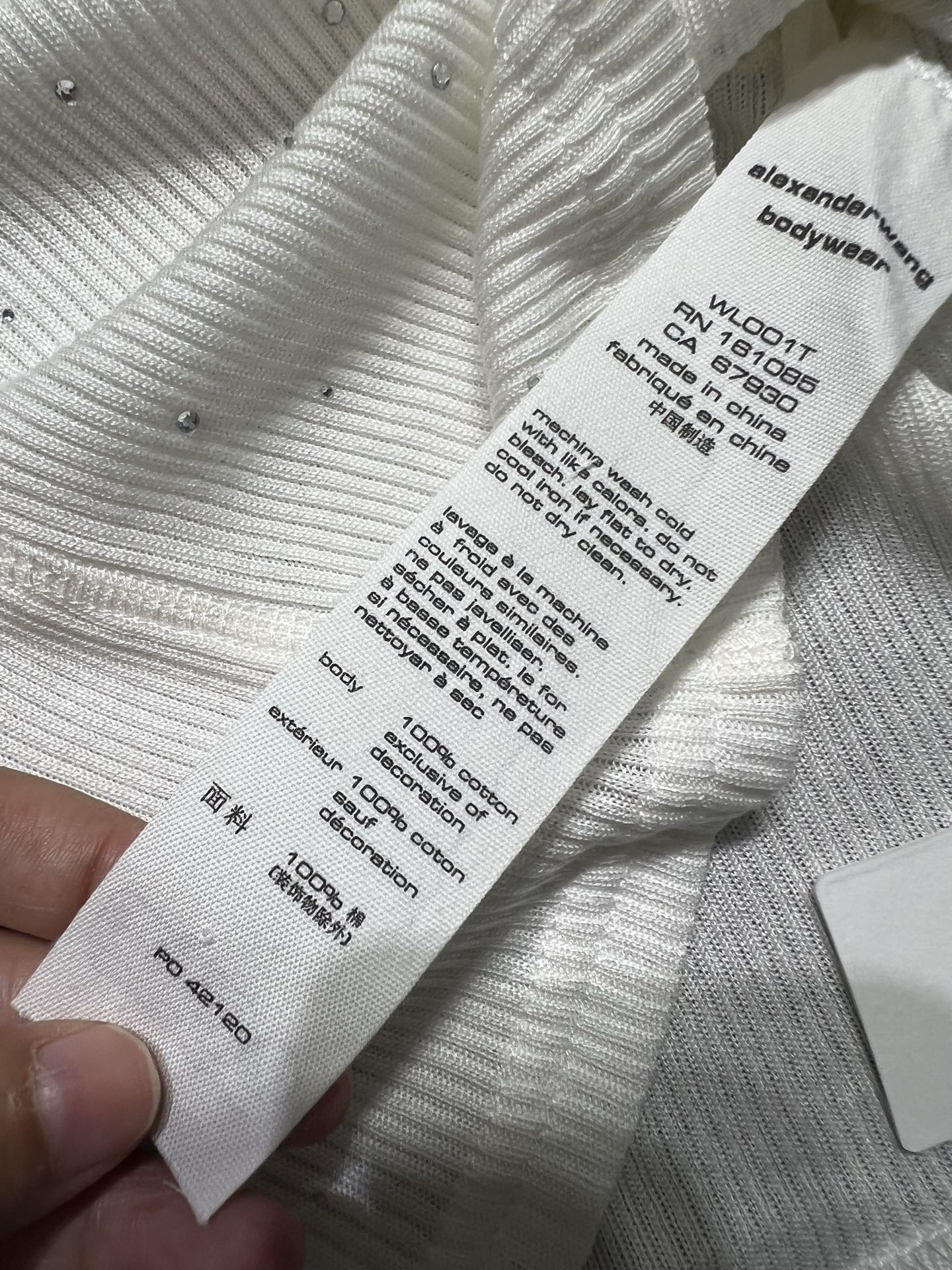 “High Quality Women’s Clothes: Alexand*r Wang 25S Spring/Summer Threaded T-shirts” - 图片 8