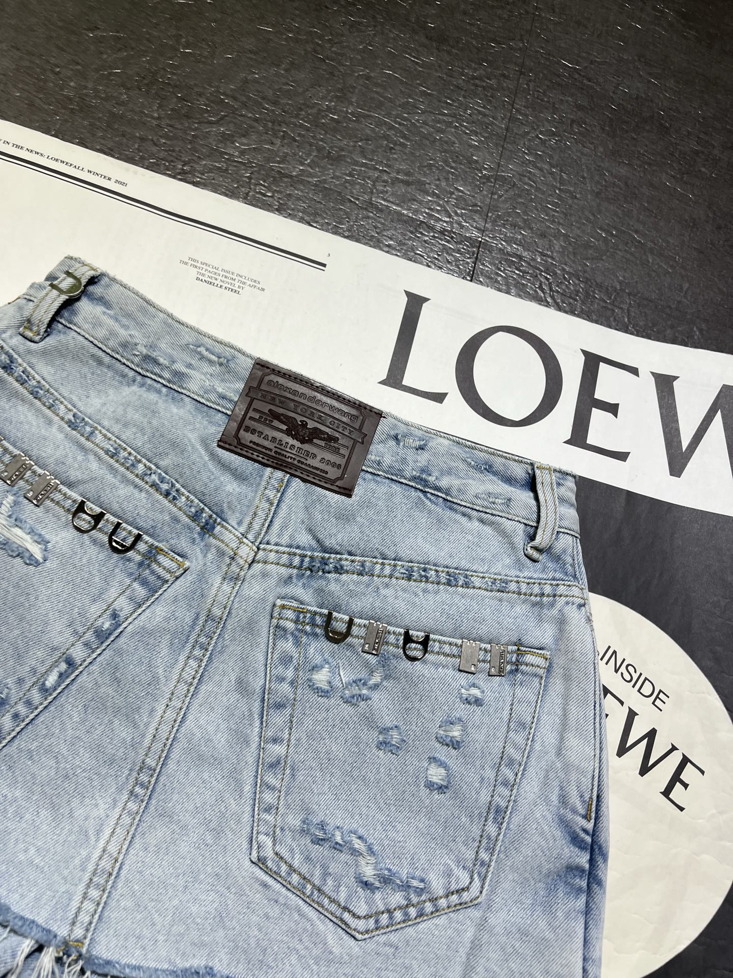 High-End Alexanderwang Two-Storey Jeans Dress with Custom Hardware and SML Sizes - 图片 5