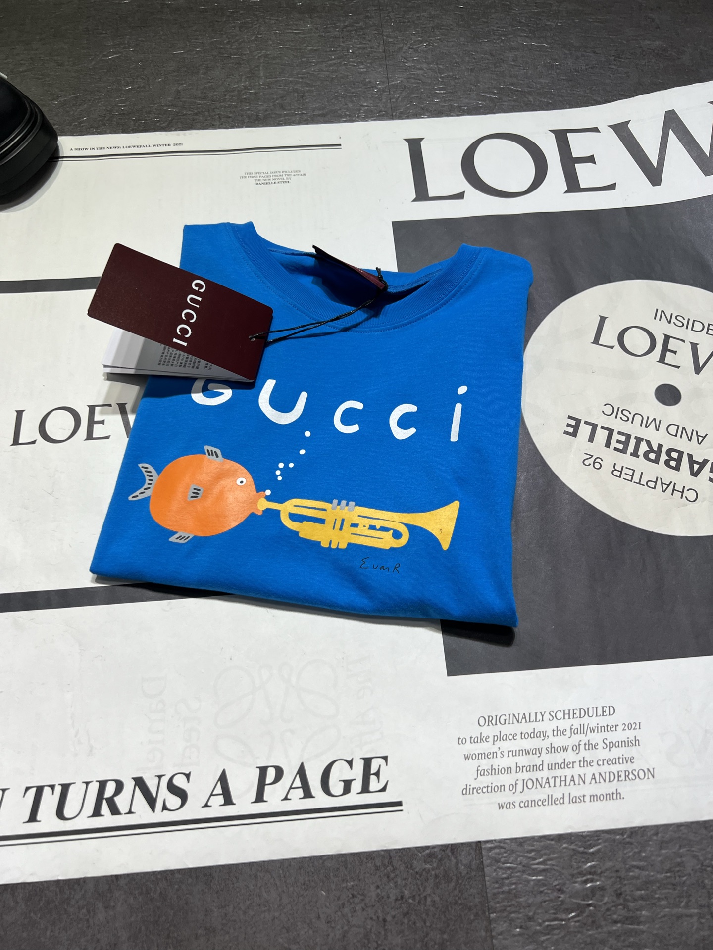 P357 Single-handed female suit packaged Gucci’s morning and autumn T-shirts, kavai, 100% pure cotton - 图片 6