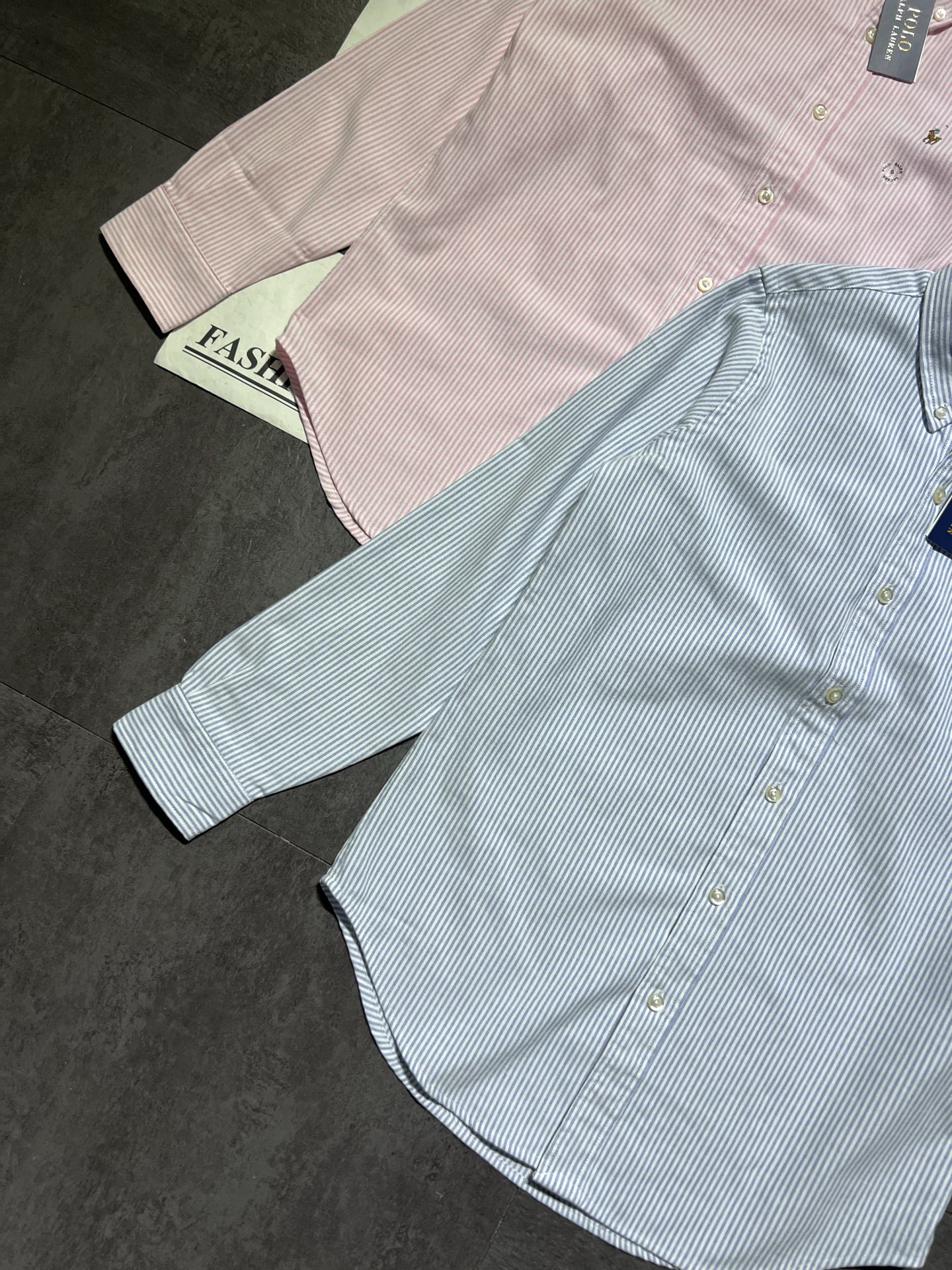 “Ralph Lauren Women’s Suit: Classic Striped Oxford Shirt and High-Quality Jacket” - 图片 4