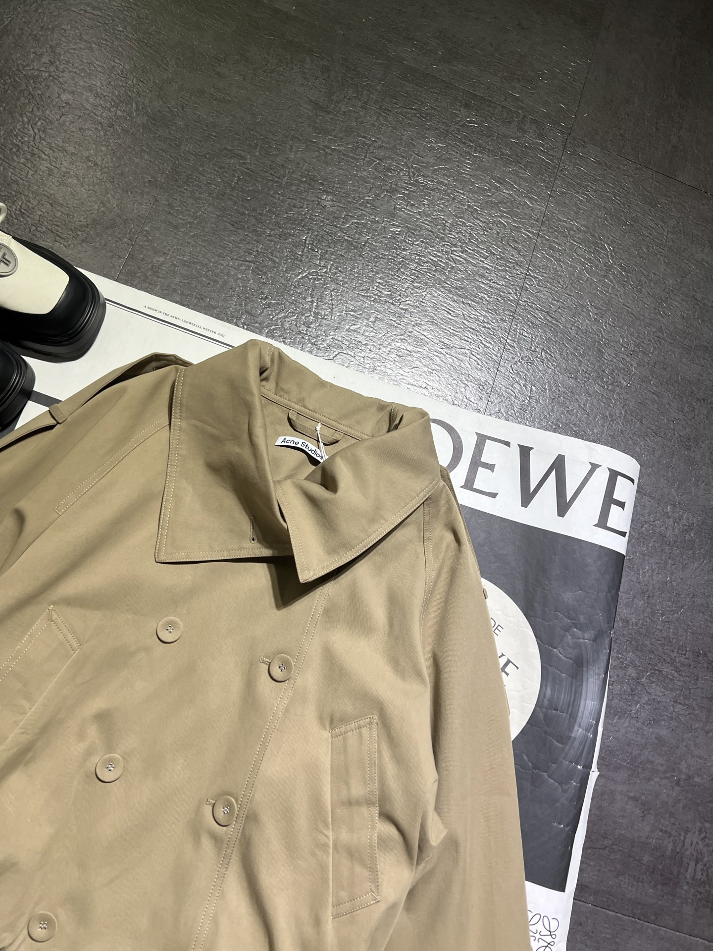 “Organic Cotton Suit for Women: Custom Double-Button Jacket, Ribbed Design, High-End Quality, Available in SML Sizes” - 图片 2