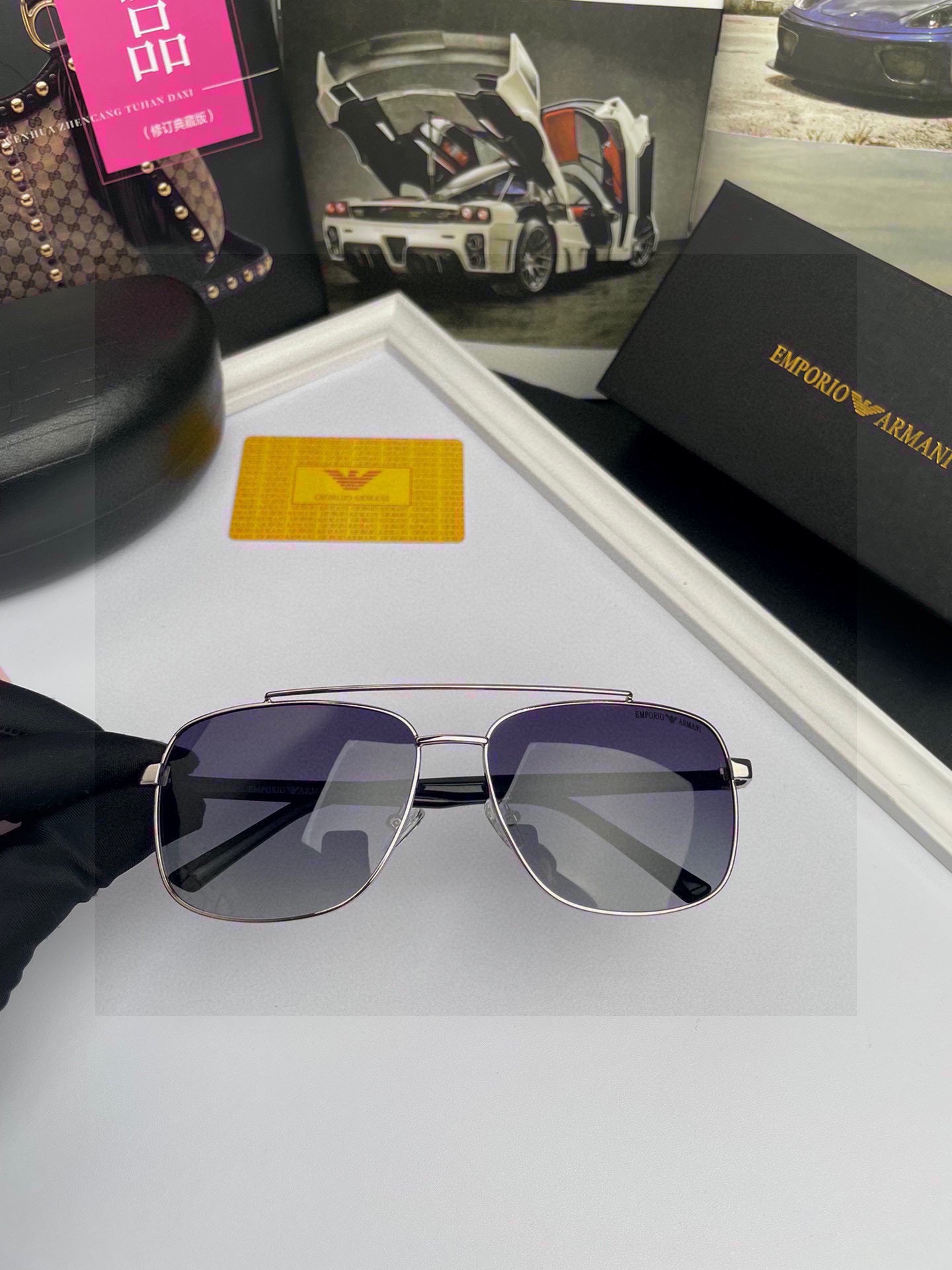 新款品牌阿玛尼ARMANI原单品质男士偏光太阳镜️材质高清宝丽来偏光镜片进口合金金属镜框板材印字logo