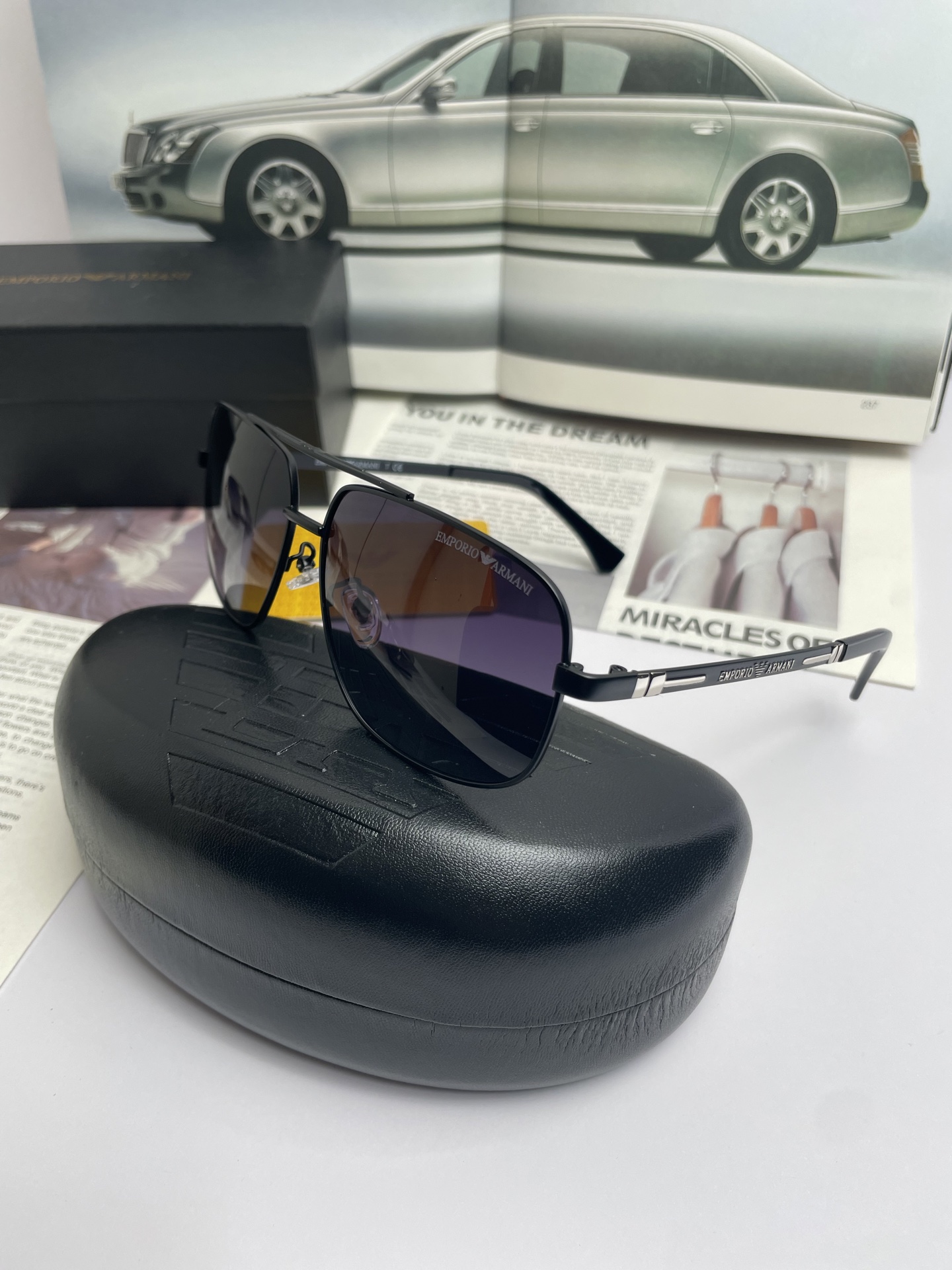 New Brand Amani ARMANI: High-Quality Male Sunglasses with Handmade Design - 图片 6