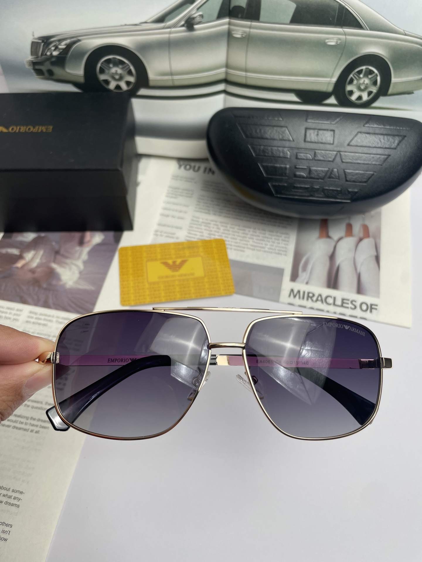 New Brand Amani ARMANI: High-Quality Male Sunglasses with Handmade Design - 图片 2
