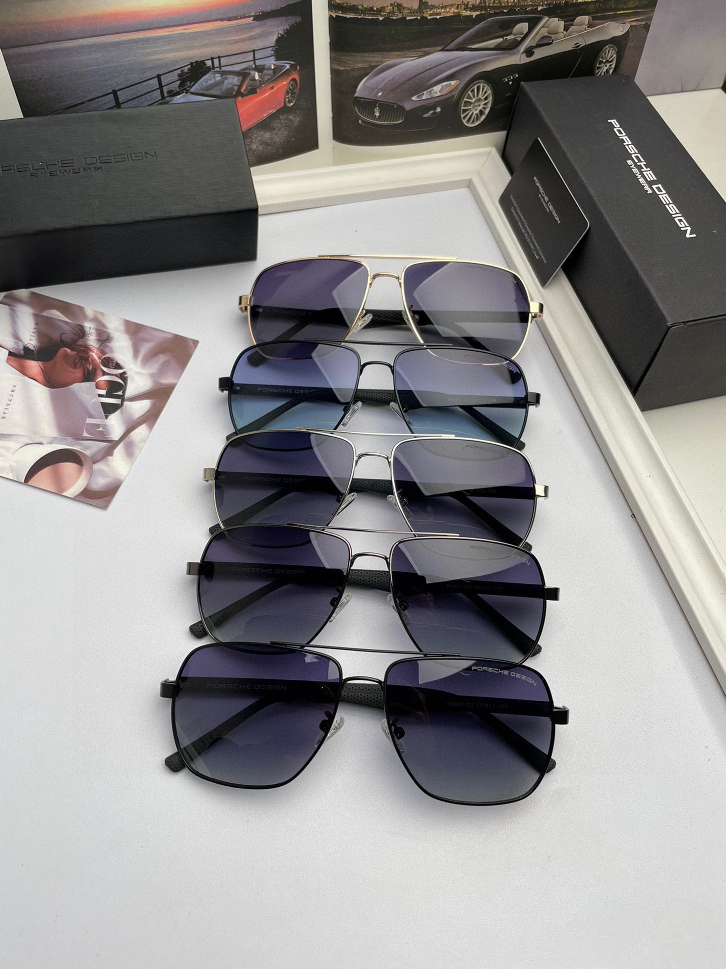New Porsche Cow Sunglasses: High-Quality, Ultra-Light, Elastic Legs, Top-Notch Mass 9813
