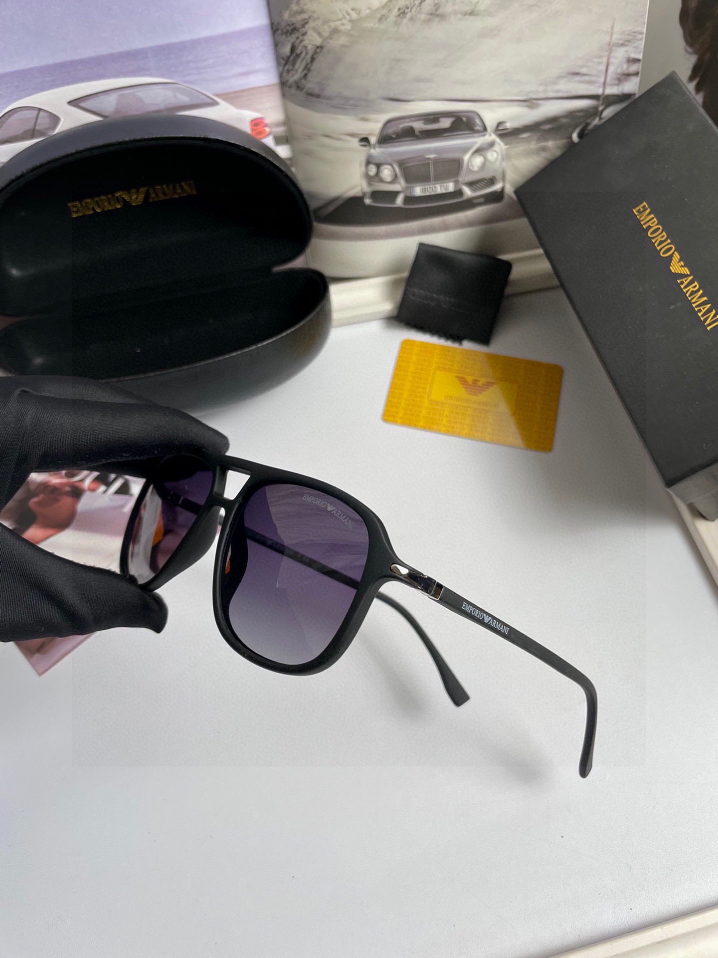 Amani ARMANI: High-End Handmade Male Luminous Sunglasses for Travel – Review 9814 - 图片 2