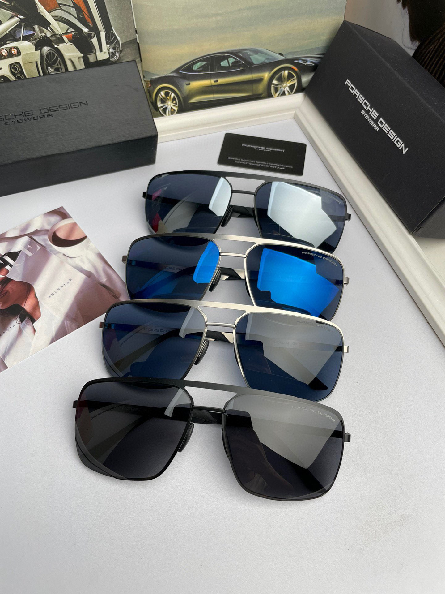 🅿️209. NEW COW BRAND: PORSCHE HIGH-QUALITY MAN’S ORIGINAL BOX SUNGLASSES