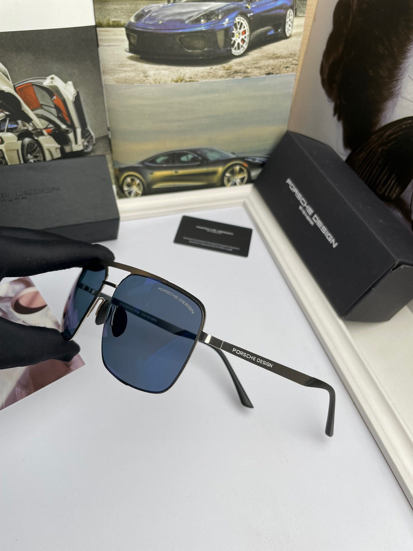🅿️209. NEW COW BRAND: PORSCHE HIGH-QUALITY MAN’S ORIGINAL BOX SUNGLASSES - 图片 8