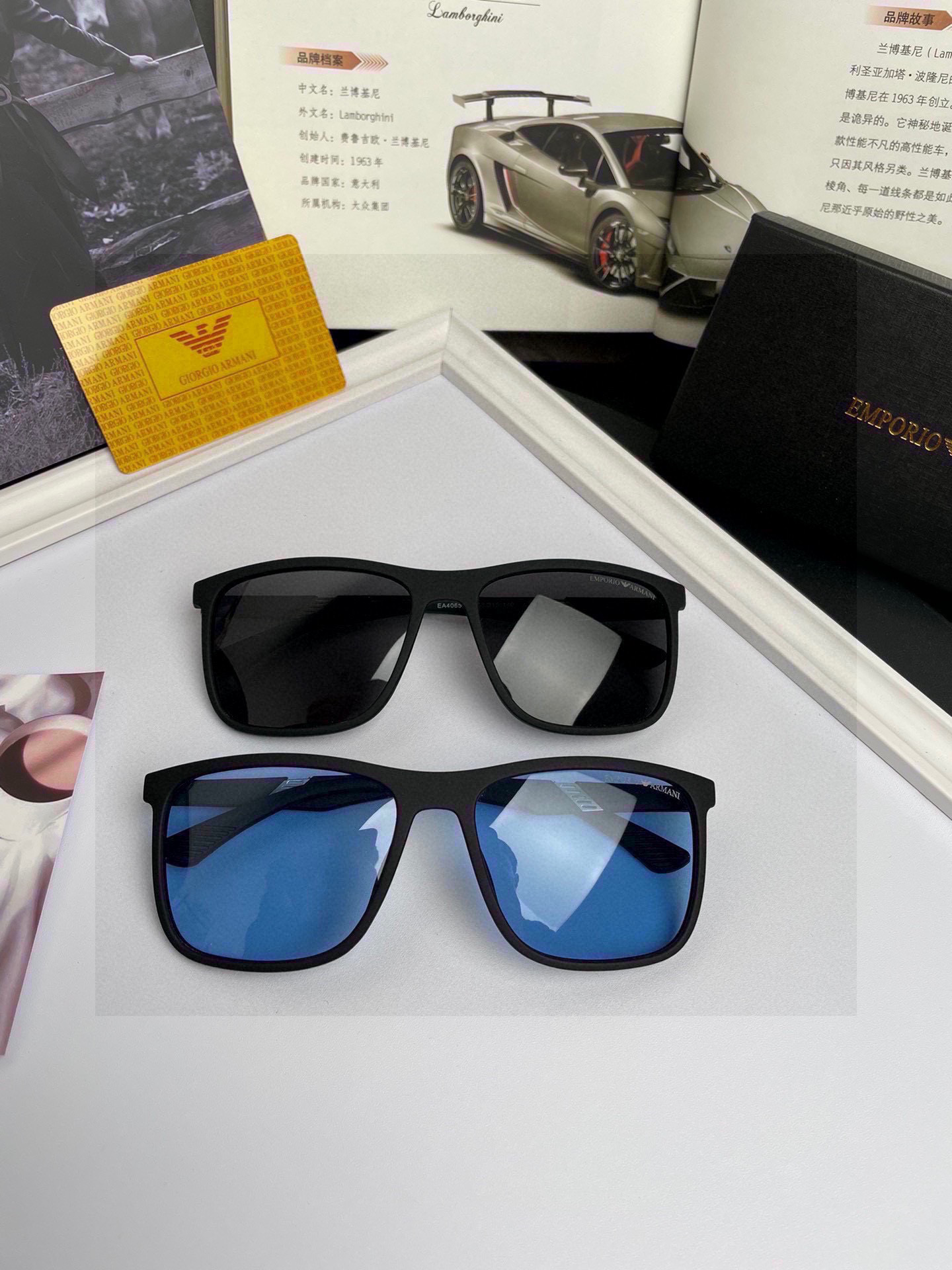 Amani ARMANI Sunglasses: Handmade High-End Design for Travel (No. 8111) - 图片 9