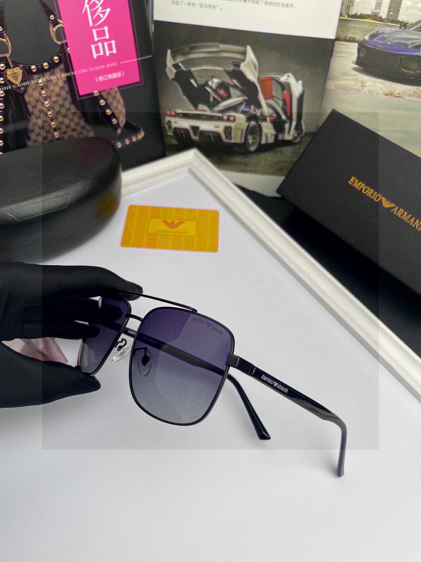 New Brand Amani ARMANI: High-Quality Male Sunglasses with Handmade Design - 图片 8