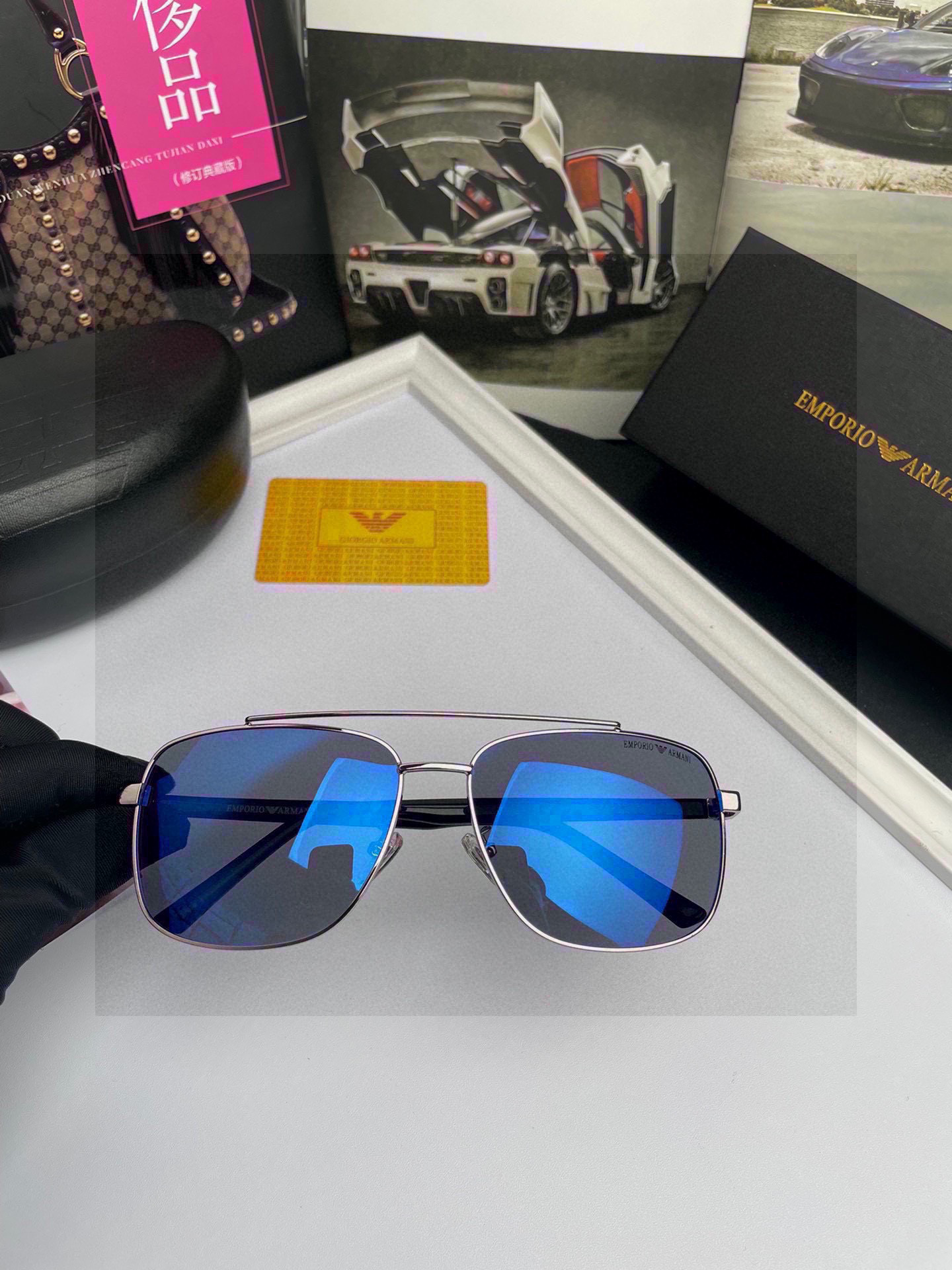 New Brand Amani ARMANI: High-Quality Male Sunglasses with Handmade Design - 图片 7