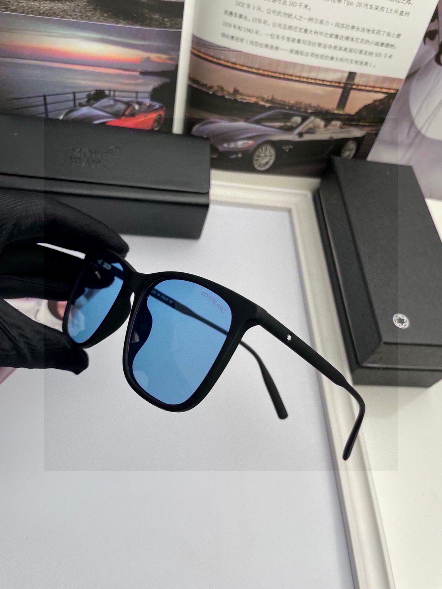 New Brand Marlbron Montblanc: High-End Handmade Luminous Sunglasses for Men - 图片 7