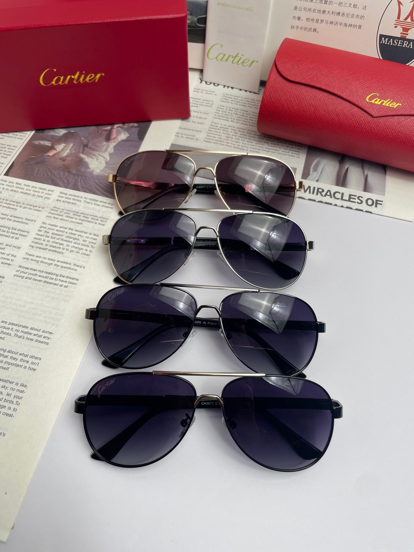 NO:248864,.The new brand Cartier Cartier original single quality men and women same polarized sunglasses, high-definition nylon lenses, metal alloy logo temples. You can see the details that the master's handmade design is exquisite, high-end and atmospheric, suitable for men and women traveling. Number 9803 glasses sunglasses, glasses, cartier, cartier19860909.新款品牌卡地亚Cartier原单品质男士女士同款偏光太阳镜 材质高清尼龙镜片、金属合金logo镜腿.看细节就知道大师手工制作设计,做工精致,高端大气,适合男女旅游出行.编号9803眼镜墨镜太阳镜,眼镜,cartier,cartier,glasses