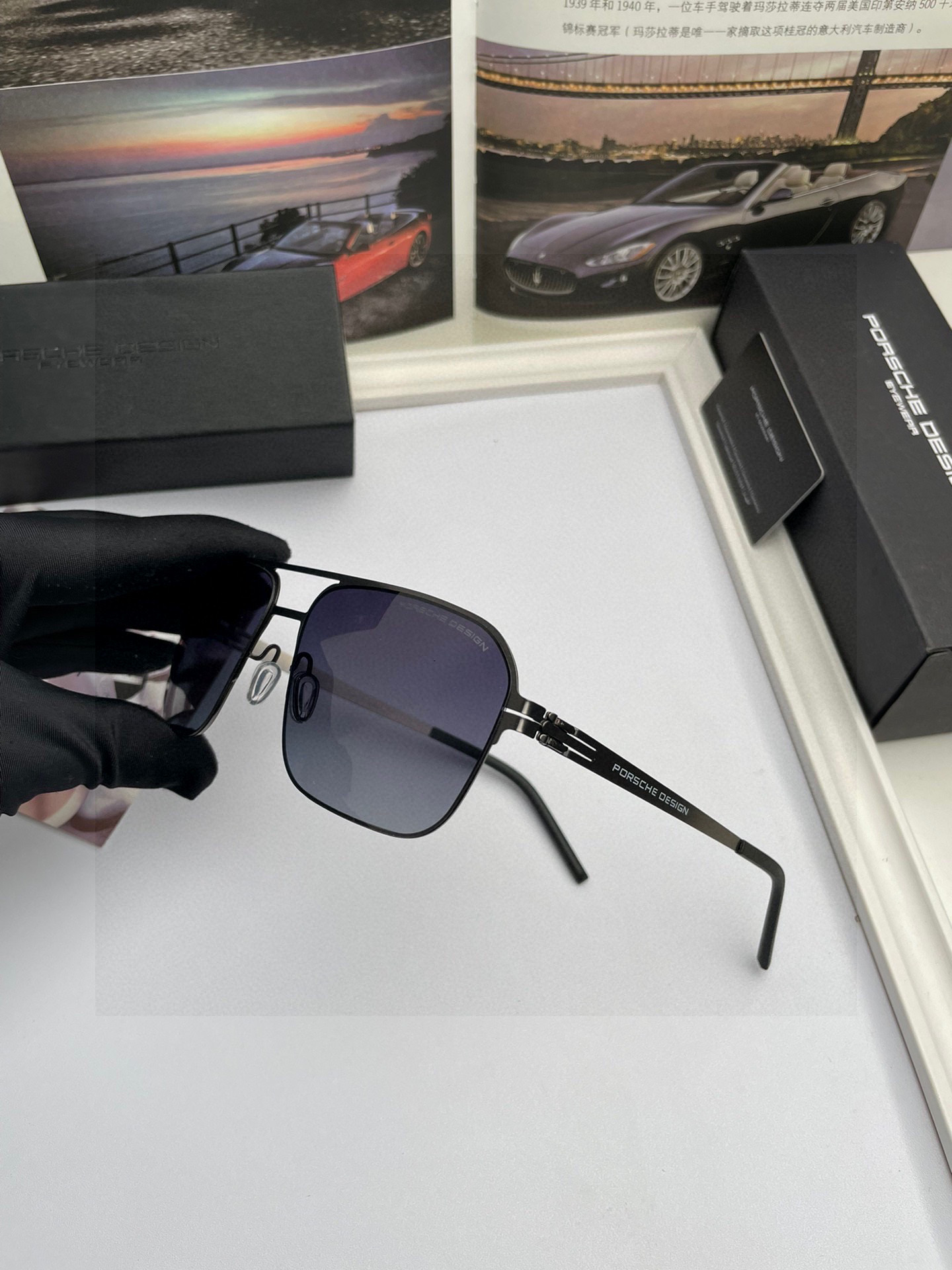 。牛货💥品牌：保时捷高品质男士女士钢皮原单太阳镜🕶️ 材质：高清尼龙镜片、💦超轻超有弹性镜腿.戴上超轻，