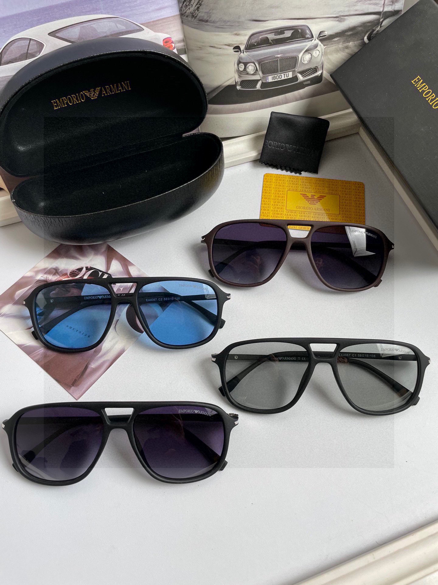 。新款💥品牌：阿玛尼ARMANI ：原单品质男士女士偏光太阳镜🕶️ 材质：高清宝丽来偏光镜片、板材印字l